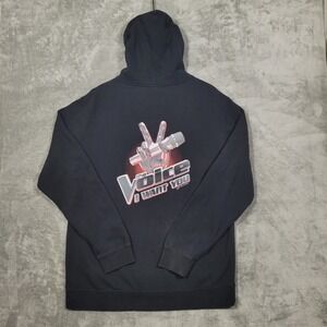 The Voice I Want You Zip Up Hoodie Jacket Men's 2XL Black